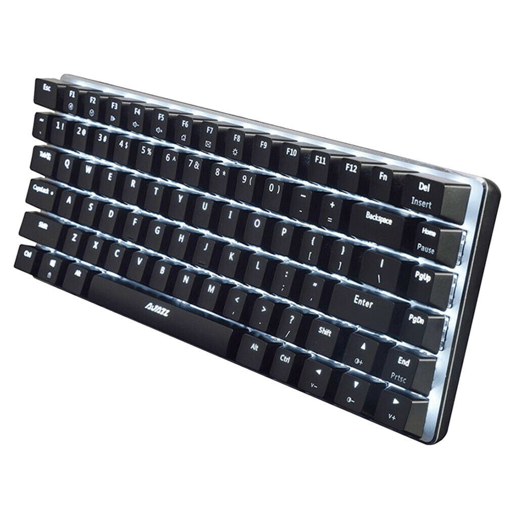 AK33 Mechanical Keyboard Blue Black 82-Keys Backlit Gaming Keyboard, Keyboard