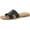 Black, variant on VENECORE Carla 2 Flat Sandals for Women - Comfortable Summer Slide Sandals, Natural, US 11M