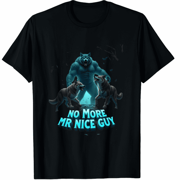No More Mr Nice Guy Funny Alpha Wolves Meme Alpha Male Wolf T-Shirt