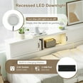 thumbnail image 5 of Harper & Bright Designs Twin L-Shaped Daybed with Drawer and and Bookcase, Twin Size Corner Bed Wooden Captain Bed with Led Downlight and USB Port for Small Room Bedroom Guest Room, White, 5 of 13