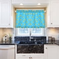 thumbnail image 6 of Yellow Star Pattern Tier Curtains Tier Kitchen Living Room Bedroom Balcony 2 Panels 27x36 Inch, 6 of 9