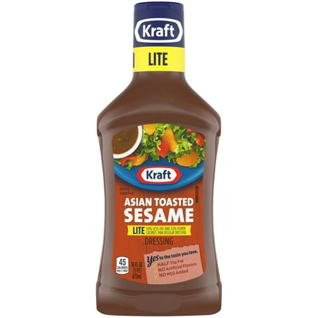 Asian Grocery - (3 Pack) Kraft Asian Sesame Lite Dressing, 16 Fl Oz Bottle