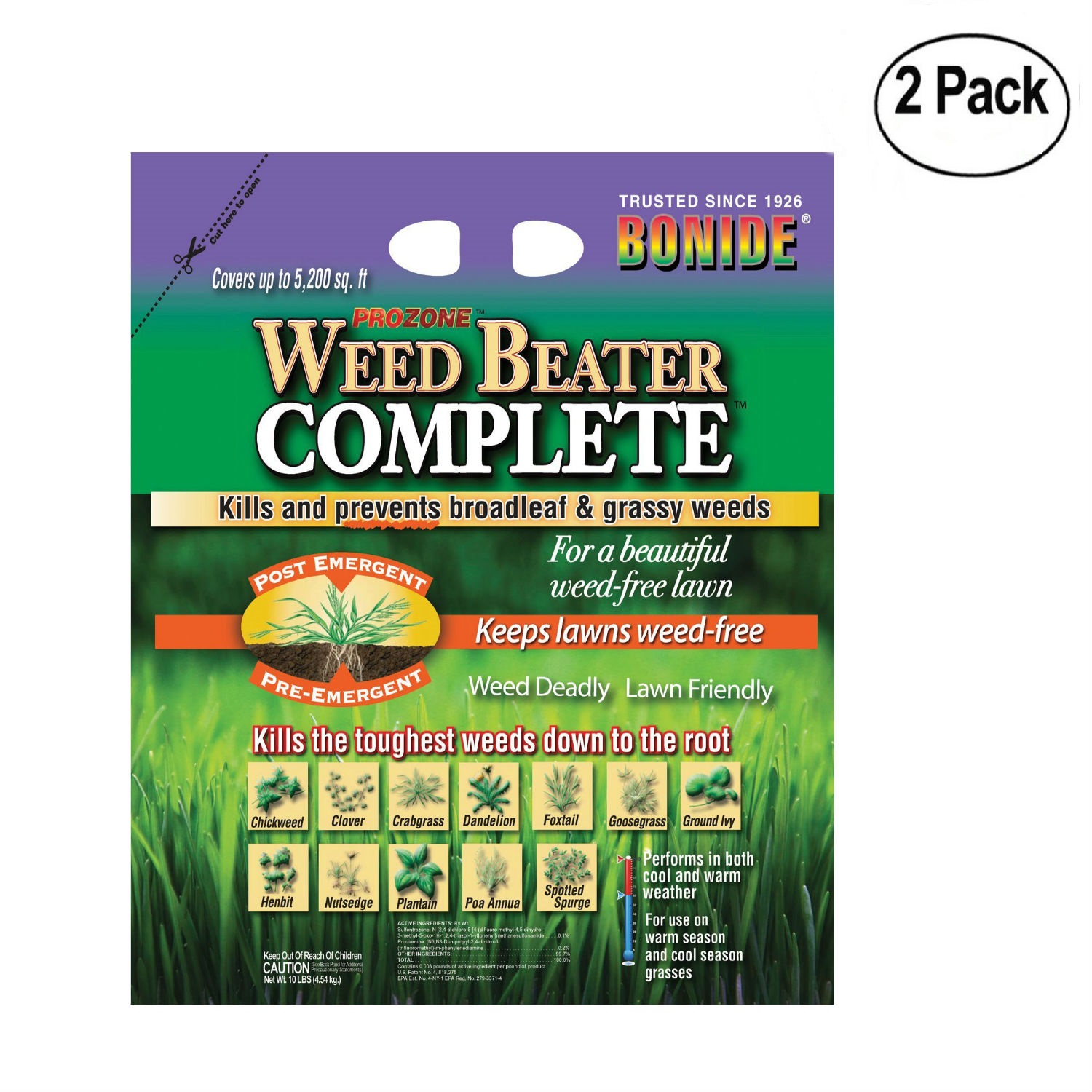 Bonide 60476 5M Weed Killer Granules 2 Pack