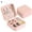 Pink, variant on Walbest Travel Jewelry Box Organizer Display Storage Case for Necklace Earrings Rings, Small Jewelry Holder Gift Case for Women, Compact and Portable Pendant Jewelry Case