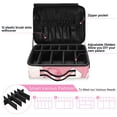 thumbnail image 4 of Large Travel Artist Makeup Bag With Adjustable Dividers &12 Brush Slots Portable Cosmetic Organizer Puffed Candy, 4 of 7