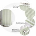 thumbnail image 6 of Shower Curtain Green Stripe Bathroom Curtains with Hooks, Waterproof Fabric Stripe Sage Green Bath Shower Curtains Set for Bathroom Bathtubs Decor 36x72 Inch, 6 of 8