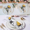 thumbnail image 2 of Daisy Bee Cloth Napkins, Summer Botanical Farmhouse Flower Plants Washable and Reusable Dinner Napkins Set of 4, Table Napkin for Kitchen Party Birthday Wedding Hotel Housewarming 20"x20", 2 of 8