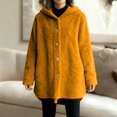thumbnail image 7 of Plus Size Coat Plus Size Coats Bed Jackets for Women Fuzzy Fleece Jacket for Women Lightweight Cozy Button Hooded Shirts Womens Winter Coats Causal Plus Size Bed Jackets, Ginger-M, 7 of 7