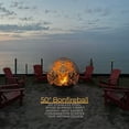 thumbnail image 6 of FlowerHouse: Bonfireball Fire Pit - 50" Lotus - Base & Flower Pattern Cover, Stainless Steel, Portable Fire Pit, Outdoor Décor, Patio, Backyard, Beach, 6 of 8