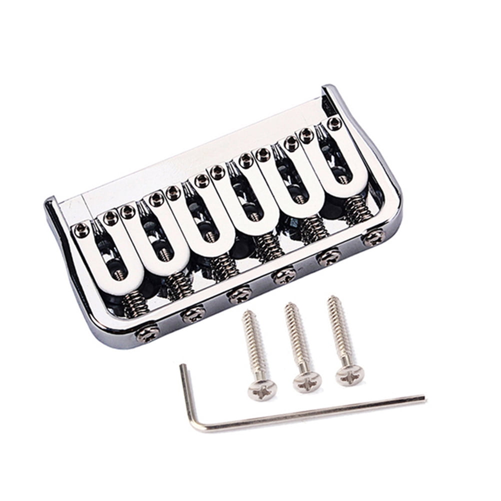 PBPBOX 1 Set Electric Guitar Bridge Accessories Silver Steel Tremolo Bridge Plate for Guitarists