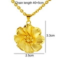 thumbnail image 5 of AYYUFE Women Gold Plated Hollow out Flower Pendant Chain Necklace, 5 of 5
