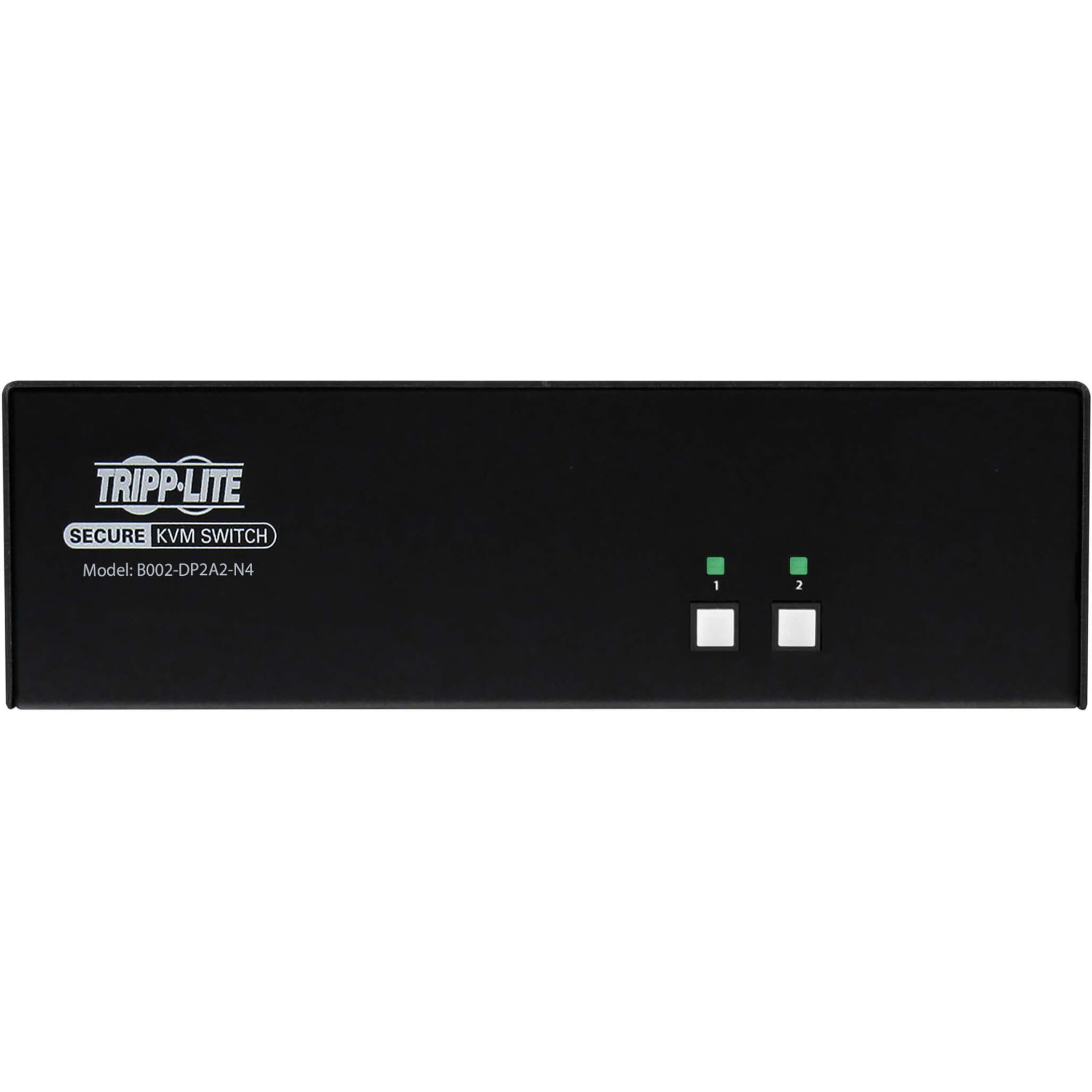 Tripp Lite by Eaton Secure KVM Switch, 2-Port, Dual Head, DisplayPort to DisplayPort, 4K, NIAP PP4.0, Audio, TAA - 2 Computer(s) - 1 Local User(s) - 3840 x 2160 - 50 Hz, 60 Hz - 4 x USB - 6 x Displ...