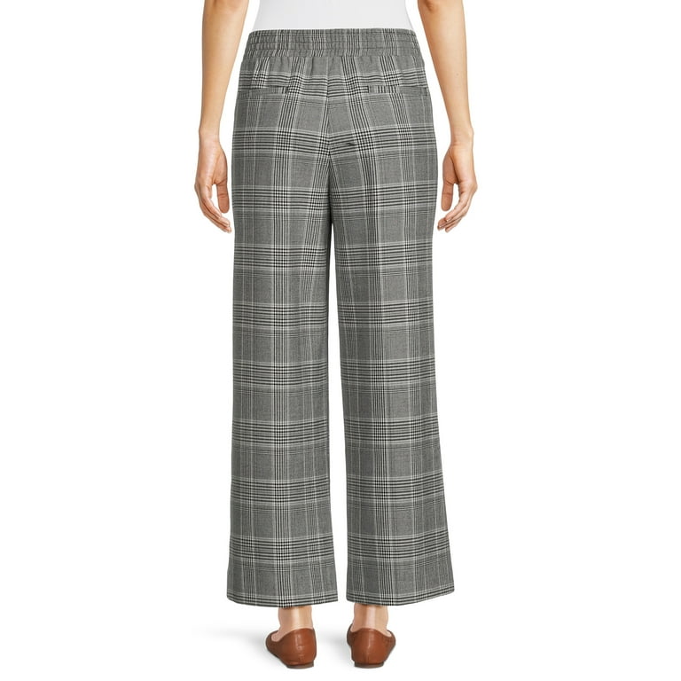 Time and Tru Women's Wide Leg Pants, 30 Inseam for Regular, Sizes S-2XL 