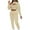 Beige, variant on Lovzfmll 3 Piece Sets for Women, Cropped Tank Tops Long Sleeve Sweatshirt and Pants Set, Solid Color Casual Outfits Matching Sets