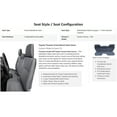 thumbnail image 3 of RealSeatCover Black PU Leather Made to Exact Fit 2005 Toyota Tacoma Regular Cab Front Bench 3 Adjustable Headrest Seat Cover, 3 of 4