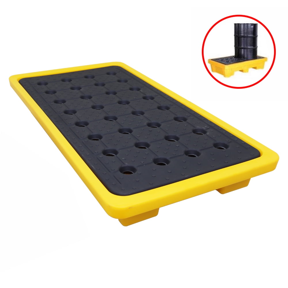 Techtongda Drum Spill Containment Pallet Double Steel Drum Anti-leakage Transport Platform Leak Proof Oil Tray