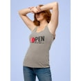 thumbnail image 2 of Open Your Mind Bottle Cap Racerback Tank Women -Image by Shutterstock, Female Small, 2 of 4