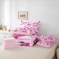 thumbnail image 6 of Manfei Dreamy Pink Bowknot 7-Piece Twin Bedding Sets, Kawaii Cute Cartoon Bow Bedding Comforter Set, Teens Kids Girls Female Reversible Sheet Sets, Microfiber Bedroom Decor, 6 of 8