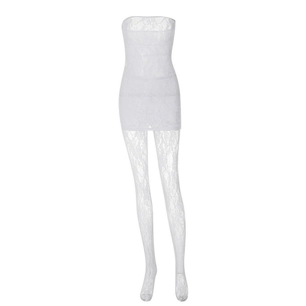 Black and Friday Deals,Women Floral Lace Tube Top Dress with Stockings Sets, 2 Piece Night Club Party Outfits Bodycon Strapless Dress (L, White) - Walmart Business Supplies Black and Friday Deals,Women Floral Lace Tube Top Dress with Stockings Sets, 2 Piece Night Club Party Outfits Bodycon Strapless Dress (L, White) - Walmart Business Supplies