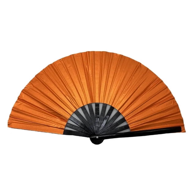 FloHua 2025 Trendy Black Kung Fu Fan - Authentic Martial Arts Practice & Cultural Display, Lightweight & Durable, Perfect for Performances & Gifts
