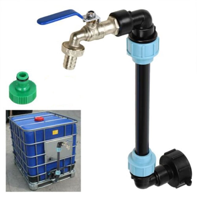 Apuakthei IBC Schwanenhals +3/4" Auslaufhahn Adapter Für Container Zubeh?r Regenwassertank