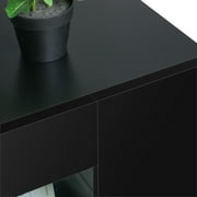 Hommpa LED TV Stand TV Cabinet for TVs up to 65 with Side Bookshelf and 4 Open Shelves Modern Television Media Console Entertainment Center