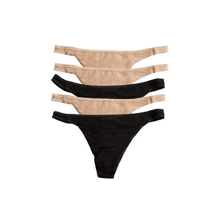 - Felina | So Smooth Low Rise Thong Panties | Micro Modal | Seamless | 5 Pack