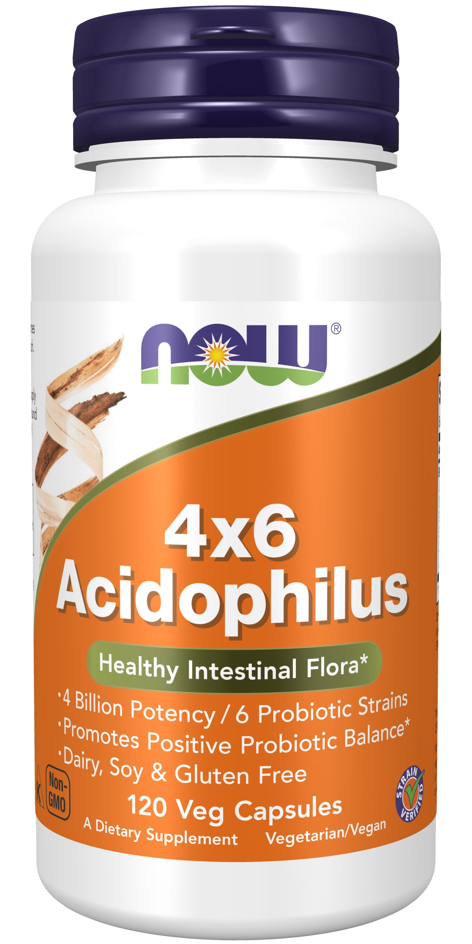 NOW Supplements, Acidophilus 4X6, 4 Billion Potency with 6 Probiotic