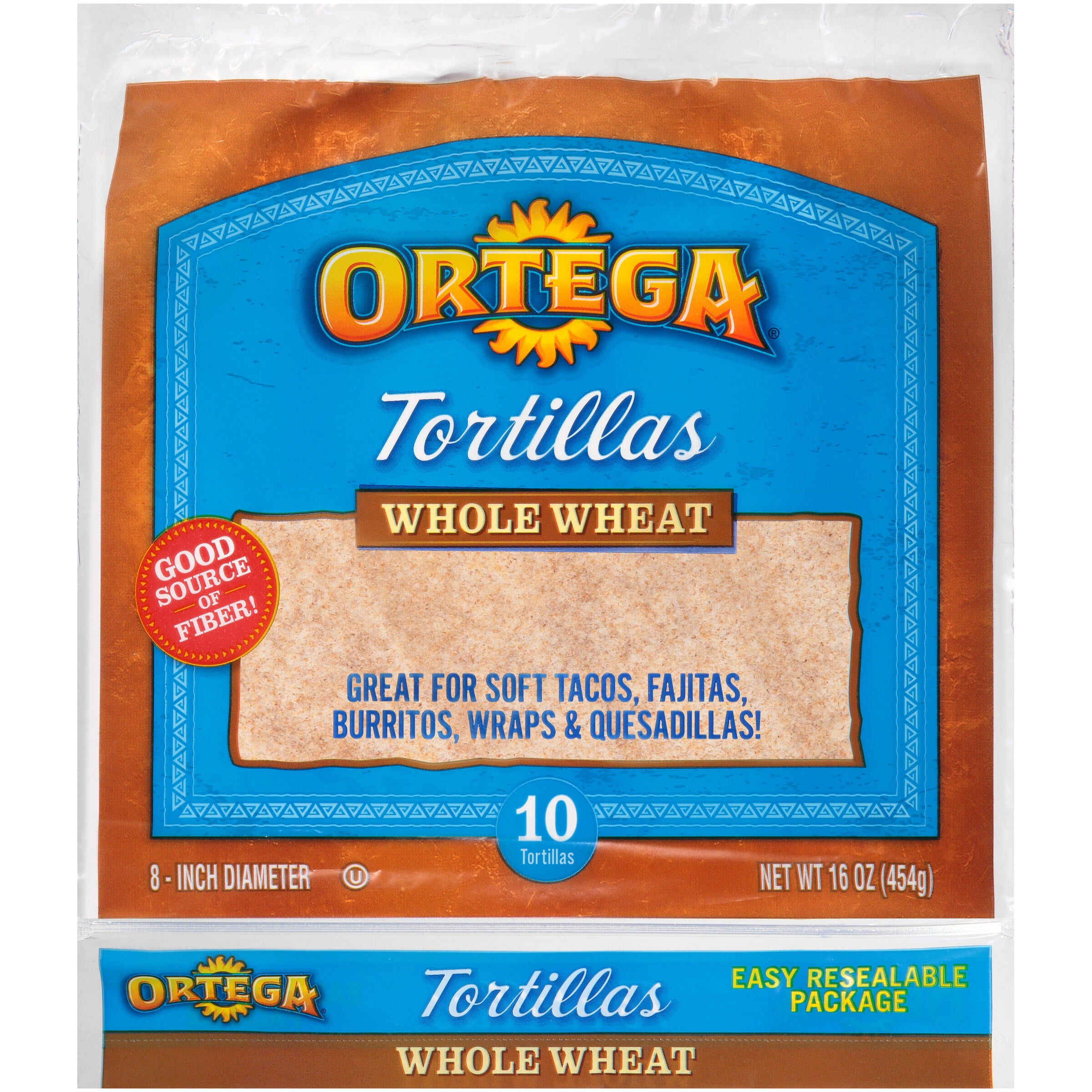 Ortega® Whole Wheat Tortillas 10 ct Bag