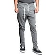 thumbnail image 6 of G-Style USA Men's Hip Hop Slim Fit Track Pants - Athletic Jogger with Side Stripe - Heather Gray/Black - Medium, 6 of 6