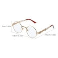 thumbnail image 2 of unbranded Gafas Transparentes De Metal Redondas Estilo Steampunk Unisex Marco Para Uso Diario Y Exteriores, 2 of 8