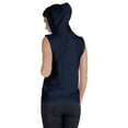 thumbnail image 3 of Inkmeso Womens Sleeveless Drawstring Hoodie Tank Top Plain Jersey Tshirt Top, 3 of 6