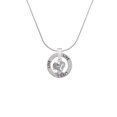 thumbnail image 2 of Delight Jewelry Silvertone Dolphins Spinner Live Ring Charm Necklace, 18", 2 of 4