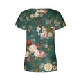 thumbnail image 5 of Puntoco Camiseta Estampada De Moda para Mujer Blusa De Mangas 3/4 De Longitud Media Blusa con Cuello Redondo Tops Informales Liquidación Puntoco Puntoco-785, 5 of 5