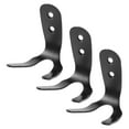 thumbnail image 5 of WEUVEB 3Pcs Stainless Steel Wall Hooks Black Dual Hook Design for Pool Fence Clothes Hanging, 5 of 8