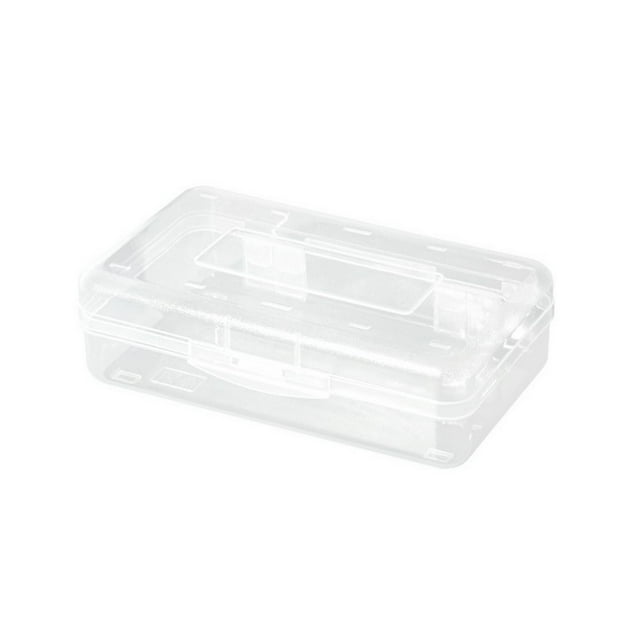 PALIFEUR Pencil Case Plastic Pencil Box Large Capacity Pencil Boxes Clear Boxes with Snap-tight Lid StackableAnd Stylish Office Supplies Storage Organizer Box Pencil Pouch