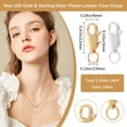 thumbnail image 2 of 20Pcs Lobster Claw Clasps 18K Gold 925 Sterling Silver Plated Lobster Hook Clasps Replaced Jewelry Clasps Set, 2 of 6
