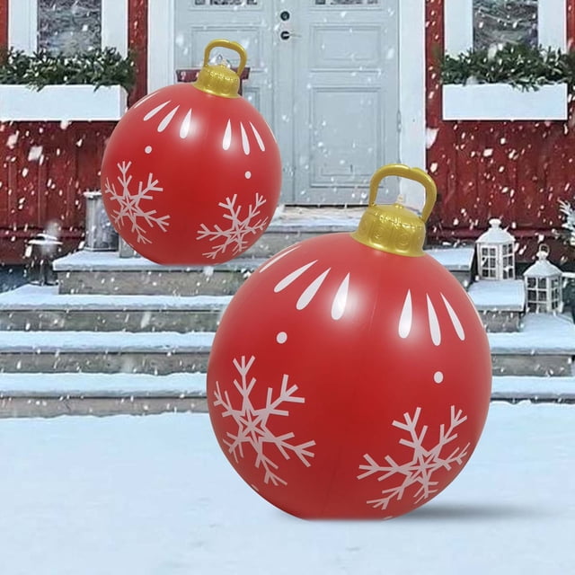 Christmas Ornaments Christmas Decoration Bell Ball 60cm Outdoor Christmas Inflatable Decorated Ball Pvc Inflatable Christmas Ball Christmas Tree Decorations Christmas Tree