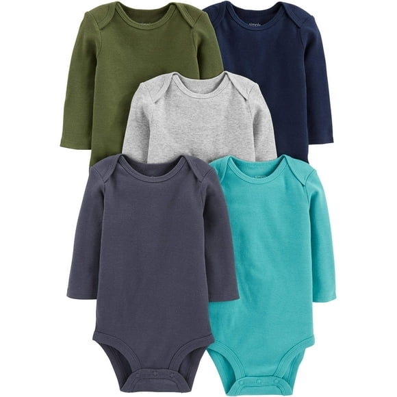 Body Simple Joys by Carter's Baby Boys para bebés de 6 a 9 meses, paquete de 5