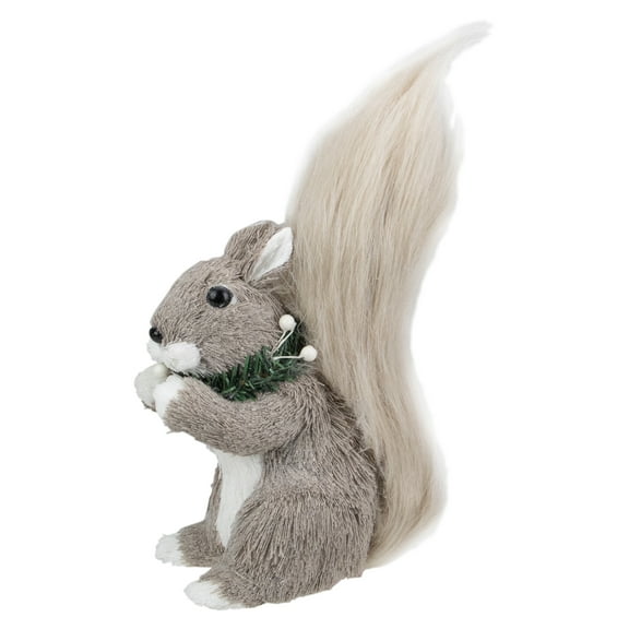 Standing Squirrel with Neck Wreath Christmas Figure - 12"