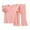 Pink, variant on MEZZALL Baby Boys Girls Clothes Solid Color Cotton Short Sleeve Knitted Ribbed Shirt Flared Pants Set Outfits Soft Dailywear, Pink, 12-24 Months