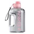 thumbnail image 2 of 2.7 Liter(0.71 Gallon) Sport Water Bottle with Straw Large Portable Travel Bottles For Training Sport Fitness Cup with Time Scale BPA Free, Pink, 2 of 10