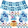 Blues Clues Birthday Party Supplies, Blues Clues Party Include Happy Birthday Banner, Blues Clues Cupcake Toppers and 24 PCS Blues Clues Balloons, for Girl and Boy Party Decorations