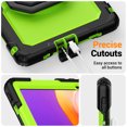 thumbnail image 7 of for Xiaomi Redmi Pad 2 Case 11 2025, 360 Rotating Shockproof Cover with Stand, Handle, Shoulder Strap (TB336FU/TB330FU), Lime Panel, 7 of 7