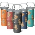 thumbnail image 3 of Golden Retriever Gift for Golden Retriever Owner,30 oz Golden Retriever Tumbler Stainless Steel Insulated with Handle (Golden Retriever-Black, 30 oz), 3 of 6