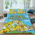 thumbnail image 2 of The Magic School Bus-themed Bed Sheet Set Three Piece Set Comfortable And Skin Friendly Unique Design Home Decor Gifts For Family Friends fans54''x79''（135cm*200cm）, 2 of 6