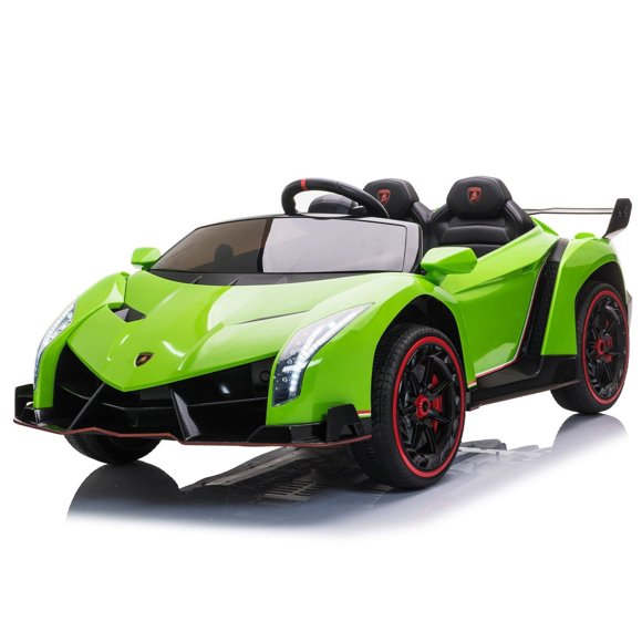 Lamborghini Veneno 24V (2x12V) Ride On Cars 4x4 Upgraded Leather Seats Rubber Tires with Remote Control