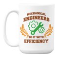 thumbnail image 1 of Mechanical Engineers Do It with Efficiency White Ceramic Coffee & Tea Mug (15oz), 1 of 6