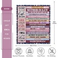 thumbnail image 6 of Best Mother in Law Gifts, Funny Gifts for Mother in Law from Daughter in Law, Unique Mother in Law Gifts Idea for Birthday Christmas Mother''s Day Wedding, to My Mother in Law Blanket Gift 60"X 50", 6 of 6
