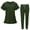 Army Green, variant on MLQIDK Royal Blue Scrubs Sets for Women Plus Size Medical Uniforms Petite V Neck Scrub Tops and Pants Nursing Scrubs Scrub Set Tall Scrubs Sets Royal Blue XS